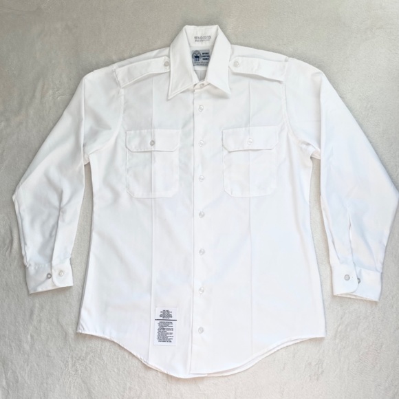 Defense Logistics Agency Men's Dress Shirt Color White Size 15.5 - Picture 1 of 12